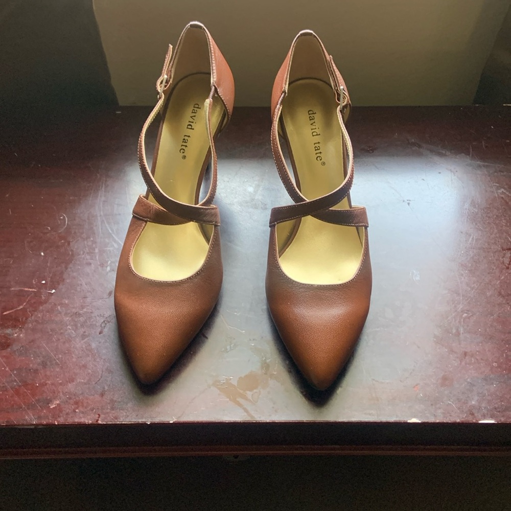 David Tate Women’s Jojo Cognac Heels. Never worn. Sold without box